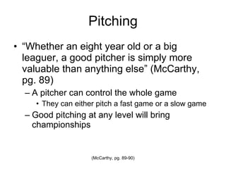 Pitching 