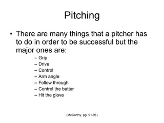 Pitching Being Successful 