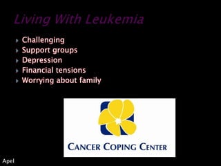 Lymphocytic leukemiaMyelogenous leukemiaWhich cells are affected?Silverstein, Alvin, Virginia Silverstein, and Laura Silverstein Nunn.