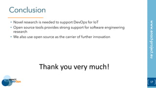 Enabling DevOps for IoT software development, powered by Open Source, OW2online, June 2020