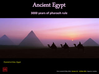 First created 8 May 2016. Version 2.0 - 30 Mar 2021. Daperro. London.
Ancient Egypt
3000 years of pharaoh rule
Pyramid at Giza, Egypt.
 