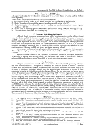 Advancement in Scaffolds for Bone Tissue Engineering: A Review | PDF