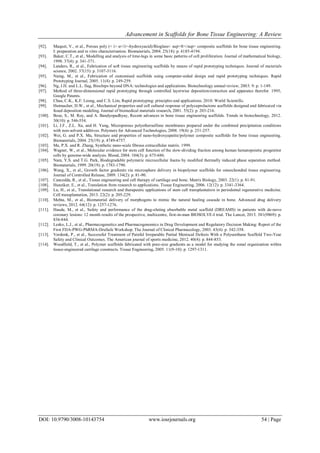Advancement in Scaffolds for Bone Tissue Engineering: A Review | PDF