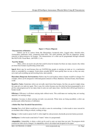 Design Of Intelligent Autonomous Wheeled Robot Using Rf Transmission
DOI: 10.9790/2834-11124050 www.iosrjournals.org 41 | ...