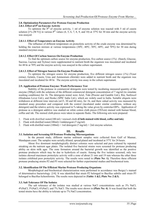 Screening and Production of Protease Enzyme from Marine Microorganism ...