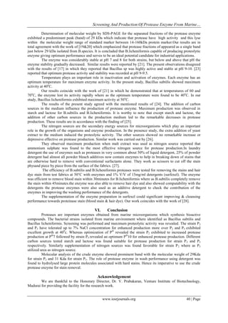 Screening and Production of Protease Enzyme from Marine Microorganism ...