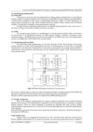 A survey of Parallel models for Sequence Alignment using Smith Waterman ...
