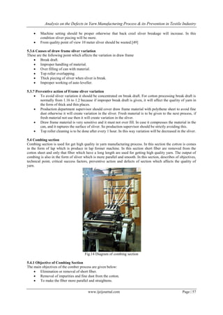 Analysis on the Defects in Yarn Manufacturing Process & its Prevention ...