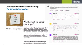 Social and collaborative learning
Facilitated discussion
6
 