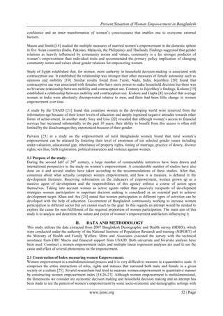 Present Situation of Women Empowerment in Bangladesh | PDF