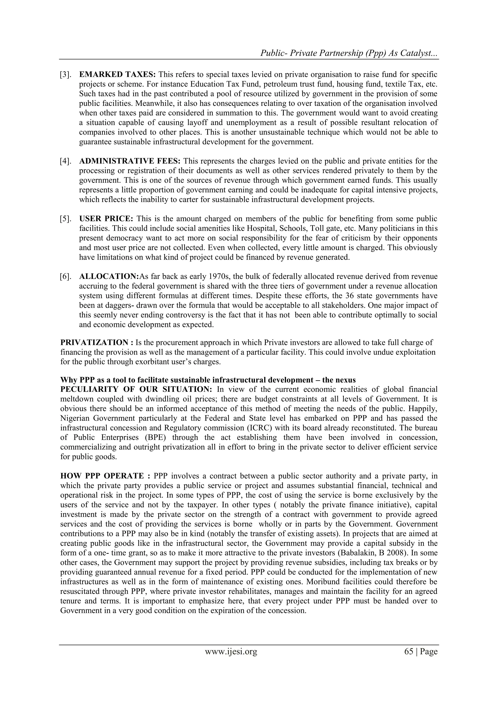 Public- Private Partnership (Ppp) As Catalyst for Sustainable ...