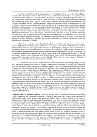 Court Intrigues in the Ahom Court | PDF
