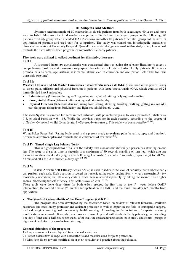 Efficacy of patient education and supervised exercise in ...