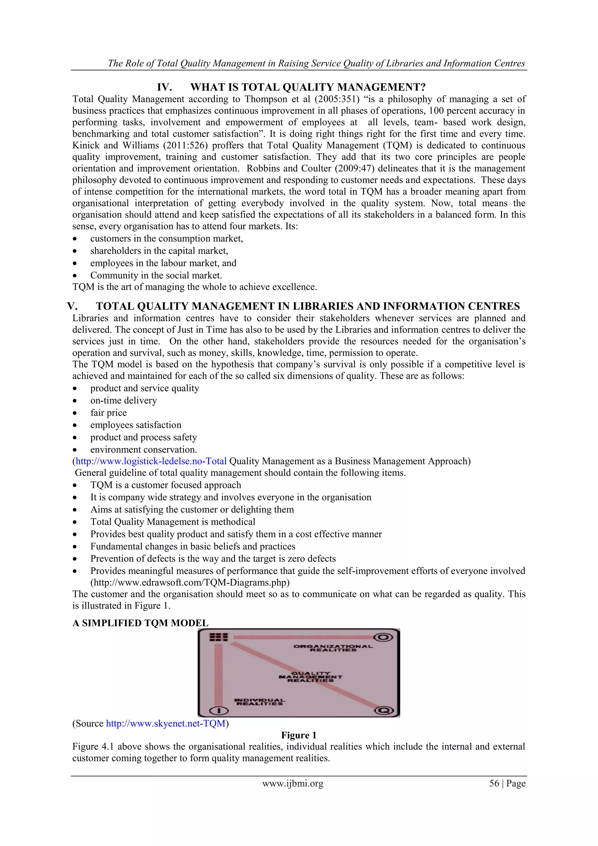 The Role of Total Quality Management in Raising Service Quality of ...