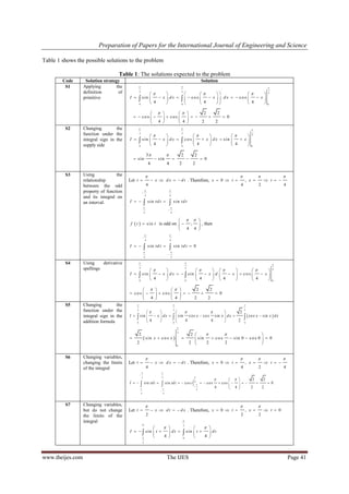 Different Solutions to a Mathematical Problem: A Case Study of Calculus ...