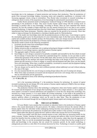 The New Theory of Economic Growth: Endogenous Growth Model | PDF
