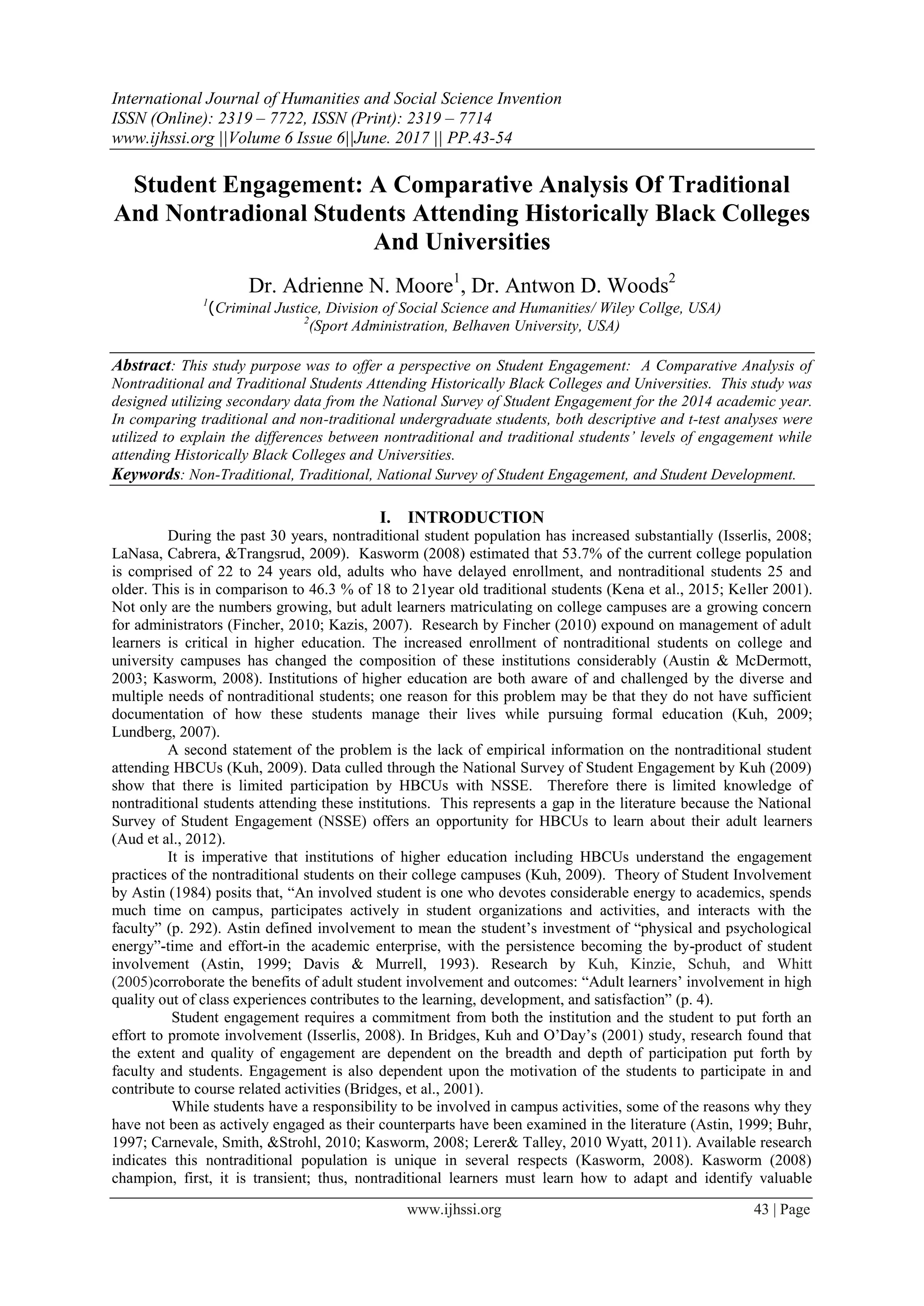 Student Engagement: A Comparative Analysis Of Traditional And ...