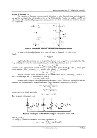 Distortion Analysis of Differential Amplifier | PDF