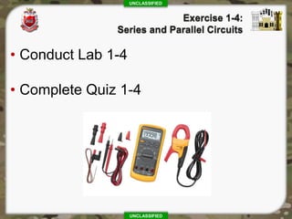 UNCLASSIFIED
UNCLASSIFIED
• Conduct Lab 1-4
• Complete Quiz 1-4
 