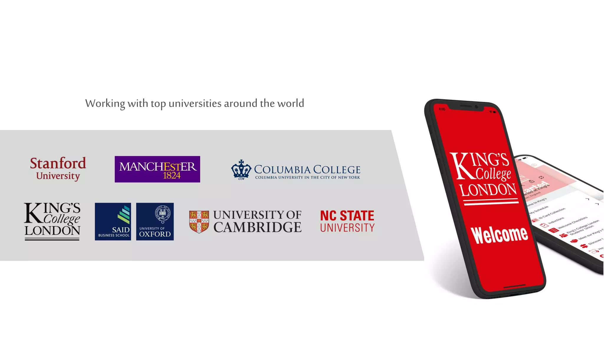 Working with topuniversities around the world
 