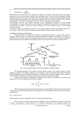 Assessment of Gearbox Fault DetectionUsing Vibration Signal Analysis ...
