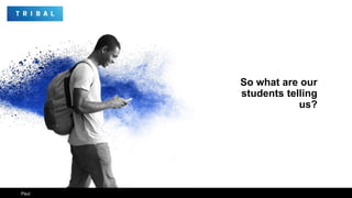 So what are our
students telling
us?
Paul
 