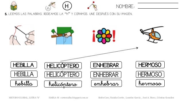 Palabras con h