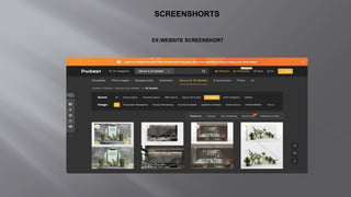 SCREENSHORTS
EX:WEBSITE SCREENSHORT
 