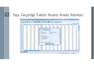 Yapı Geçerliği: Faktör Analizi Analiz ıı
 