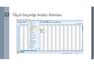 Ölçüt Geçerliği Analizi ıı
 
