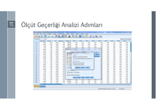 Ölçüt Geçerliği Analizi ıı
 