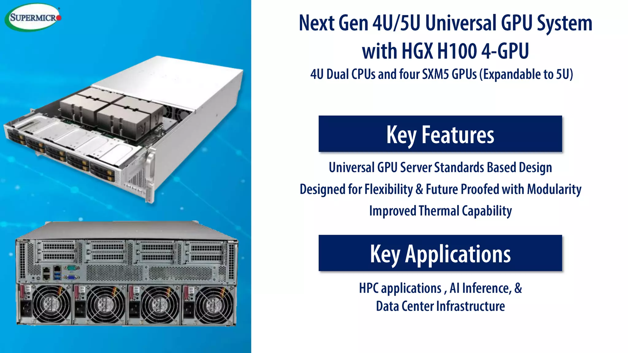 New Accelerated Compute Infrastructure Solutions from Supermicro