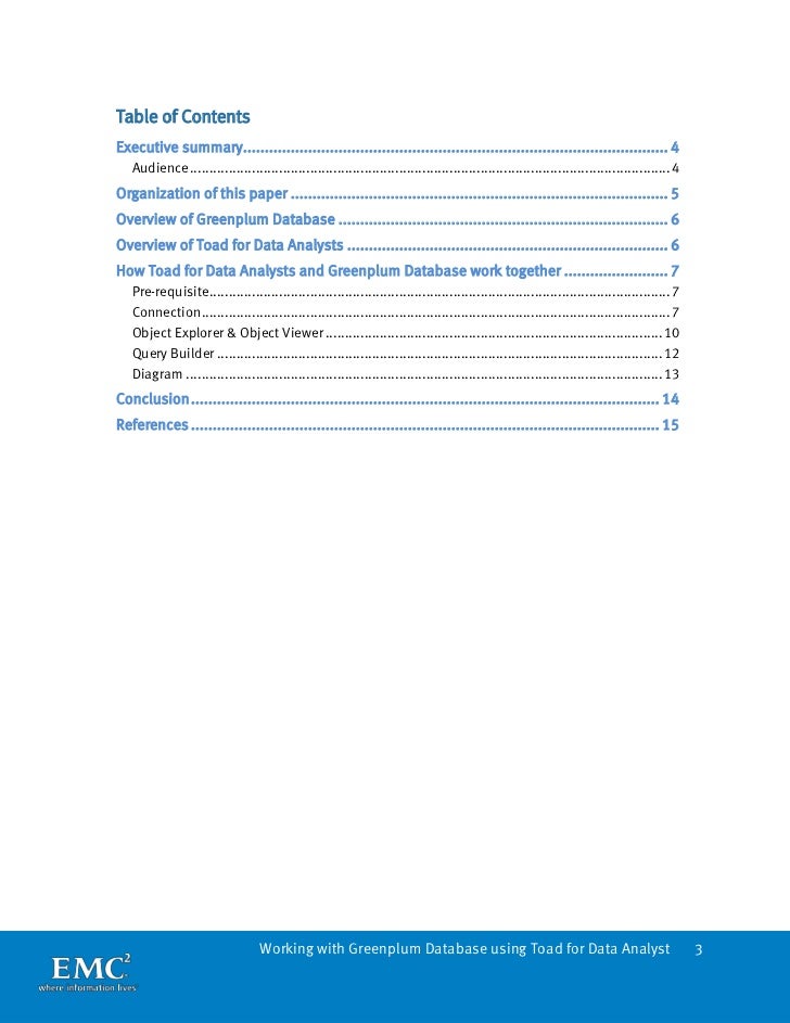 Whitepaper : Working with Greenplum Database using Toad ... toad query diagram 