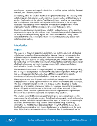 Backup and Recovery Solution for VMware vSphere on EMC Isilon Storage | PDF