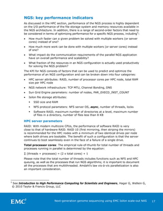 White Paper: Next-Generation Genome Sequencing Using EMC Isilon Scale ...