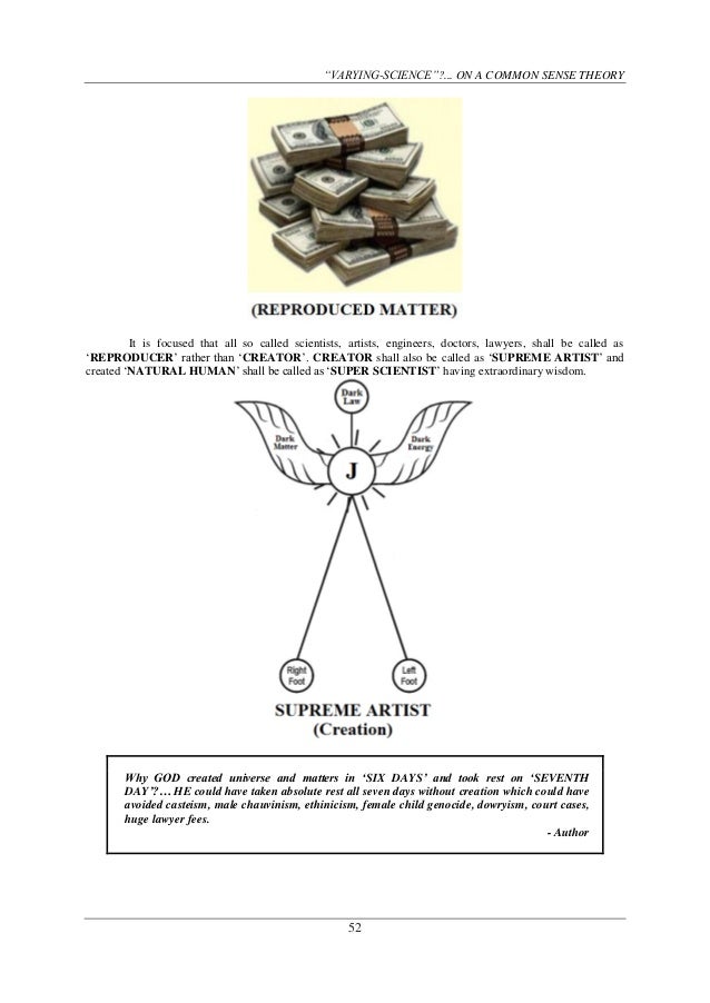 VARYING SCIENCE ON A COMMON SENSE THEORY