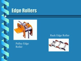 Edge Rollers
Pulley Edge
Roller
Rack Edge Roller
 