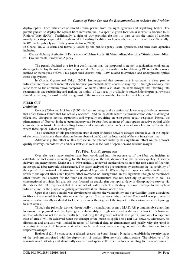 Causes of Fiber Cut and the to Solve the Problem