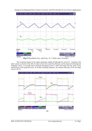 Design of an Integrated Power Factor Converter with PI Controller for ...