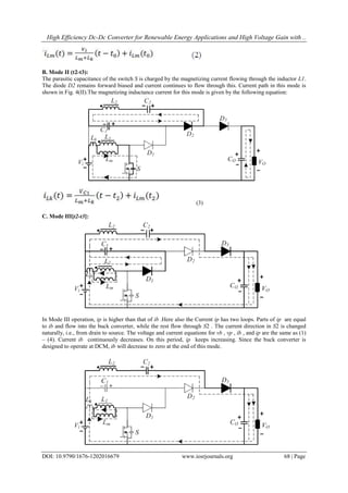 High Efficiency Dc-Dc Converter for Renewable Energy Applications and ...