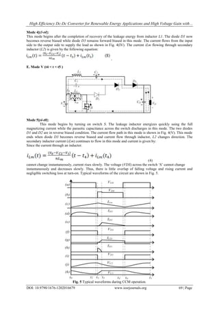 High Efficiency Dc-Dc Converter for Renewable Energy Applications and ...