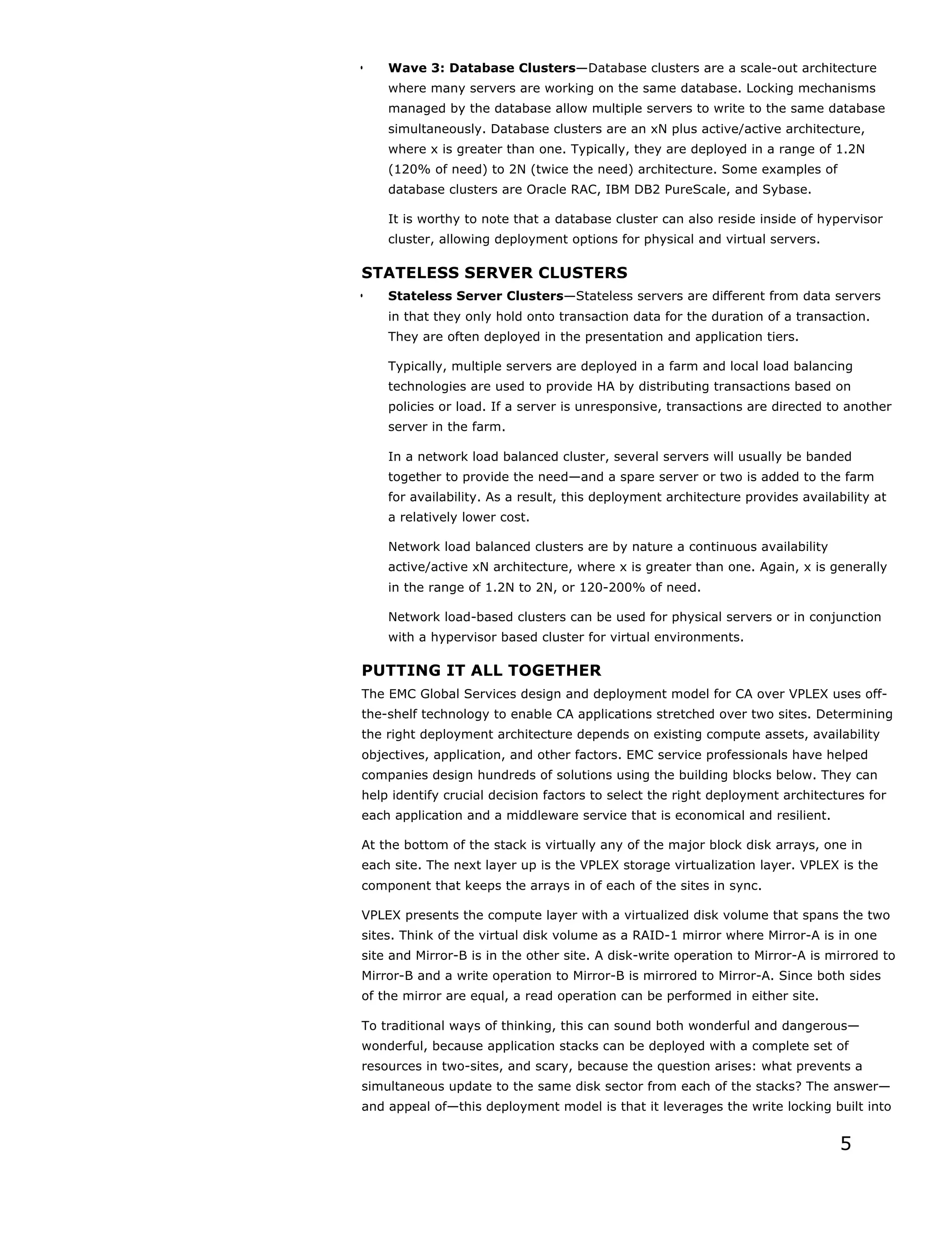 CONTINUOUS APPLICATION AVAILABILITY WITH EMC VPLEX | PDF