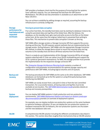 SAP HANA in an EMC Private Cloud | PDF