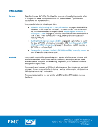 Sap Paper Example SAP HANA in an EMC Private Cloud | PDF