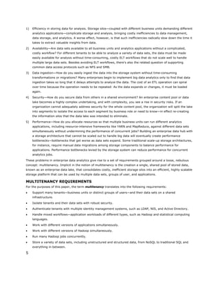 EMC Isilon Multitenancy for Hadoop Big Data Analytics | PDF