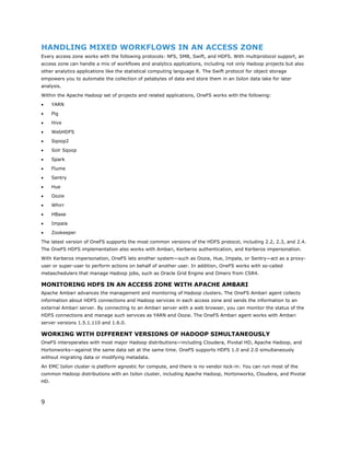 EMC Isilon Multitenancy for Hadoop Big Data Analytics | PDF