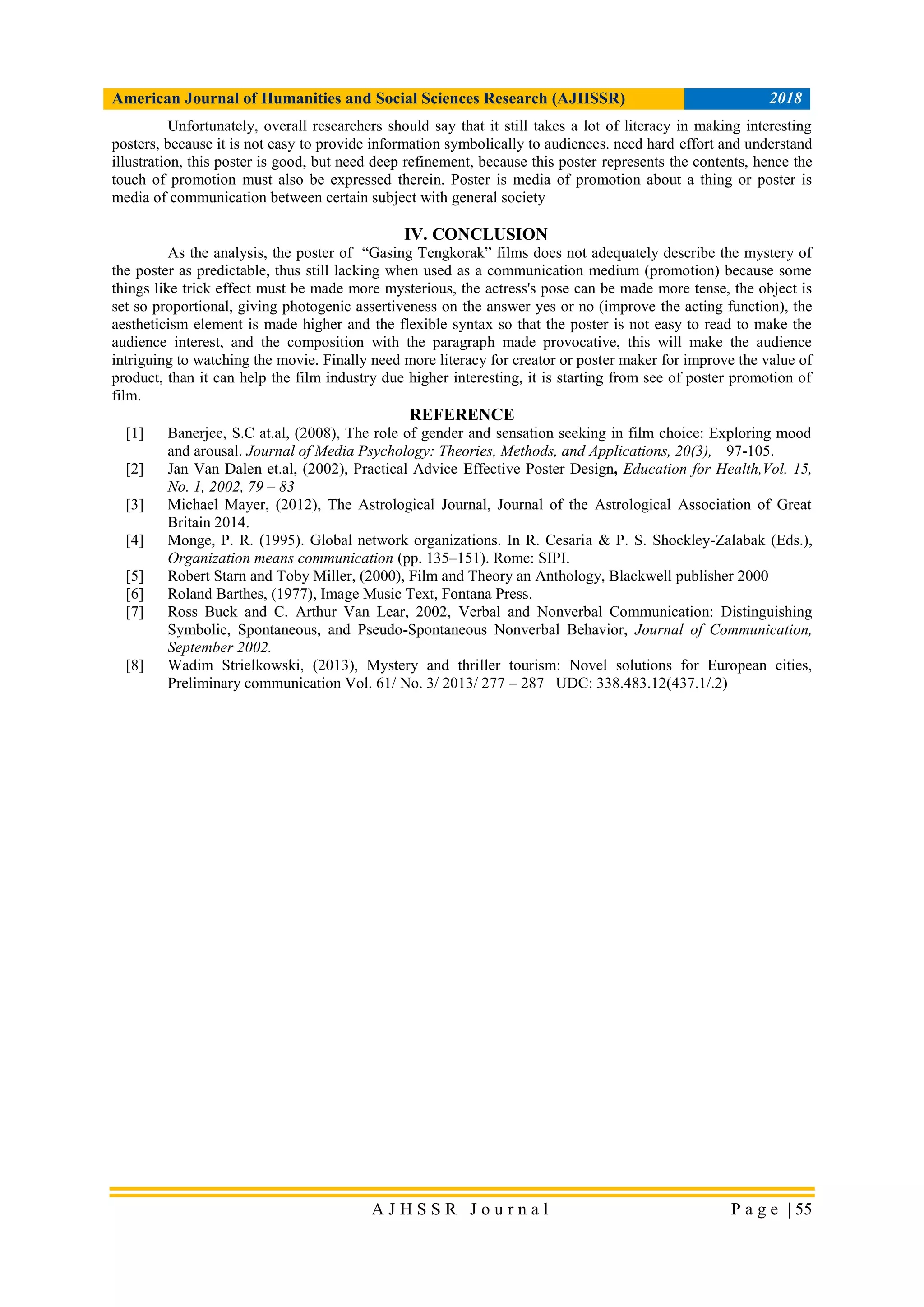 Symbolic Language: Poster Film „Gasing-Tengkorak‟ | PDF