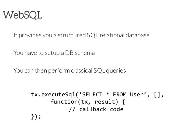 Local data storage for mobile apps