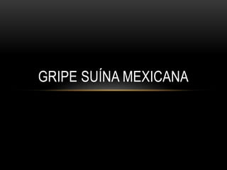 GRIPE SUÍNA MEXICANA
 