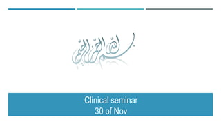 Clinical seminar
30 of Nov
 